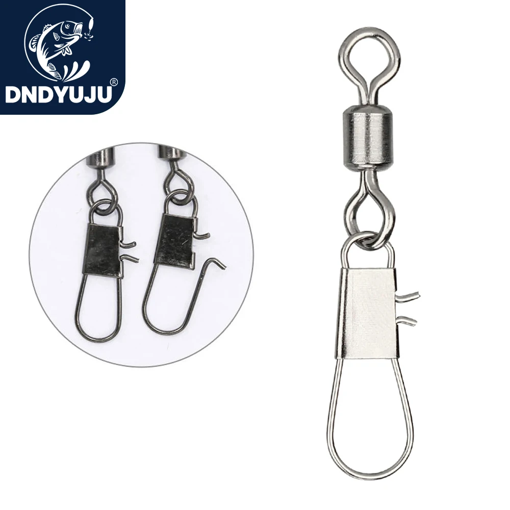 Fishing Equipment Used - DNDYUJU 50pcs Fishing Connector Rolling Swivel