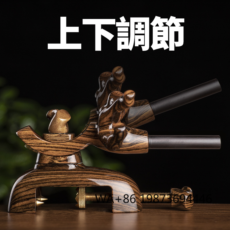 Fishing Equipment In Japanese - Adjustable wooden rod bracket, Japanese style