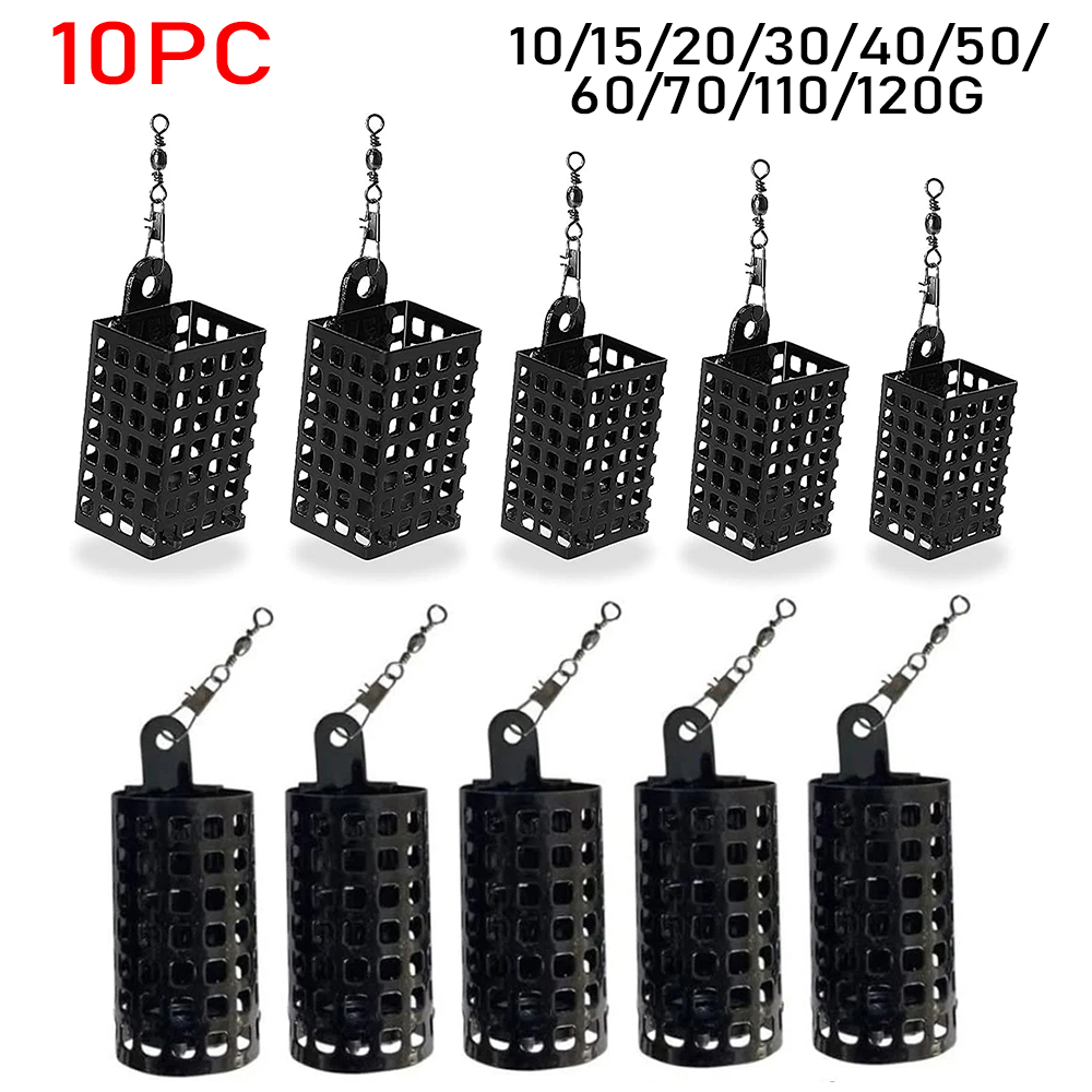 Fishing Equipment Used - 10PCS Fishing Tackle Feeder Cage Stainless