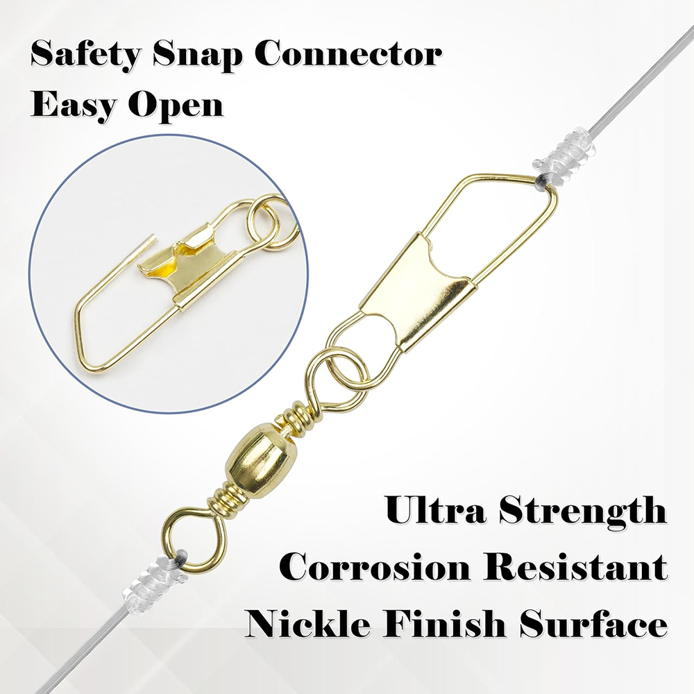 50Pcs Gold Fishing Barrel Swiv - Fishing Equipment Used 评论和价格