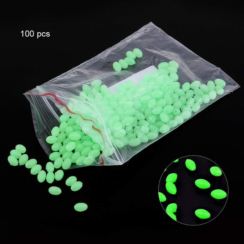 100pcs/lot Oval Night Luminous - Fishing Equipment Used 评论和价格