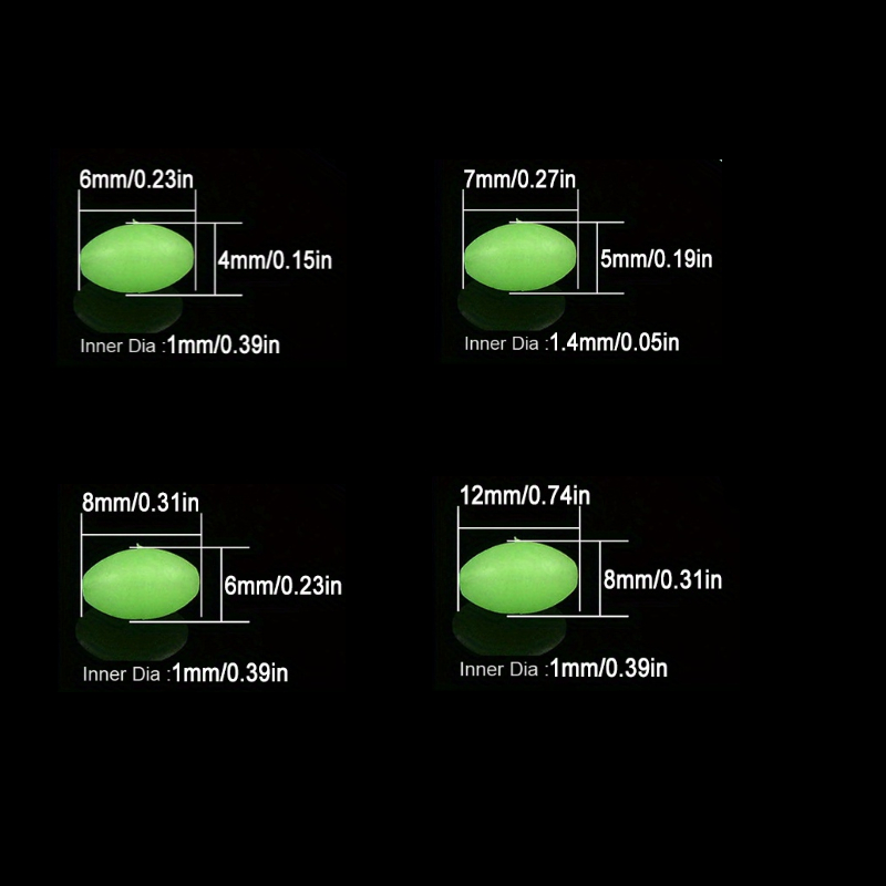 100pcs/lot Oval Night Luminous - Fishing Equipment Used 评论和价格