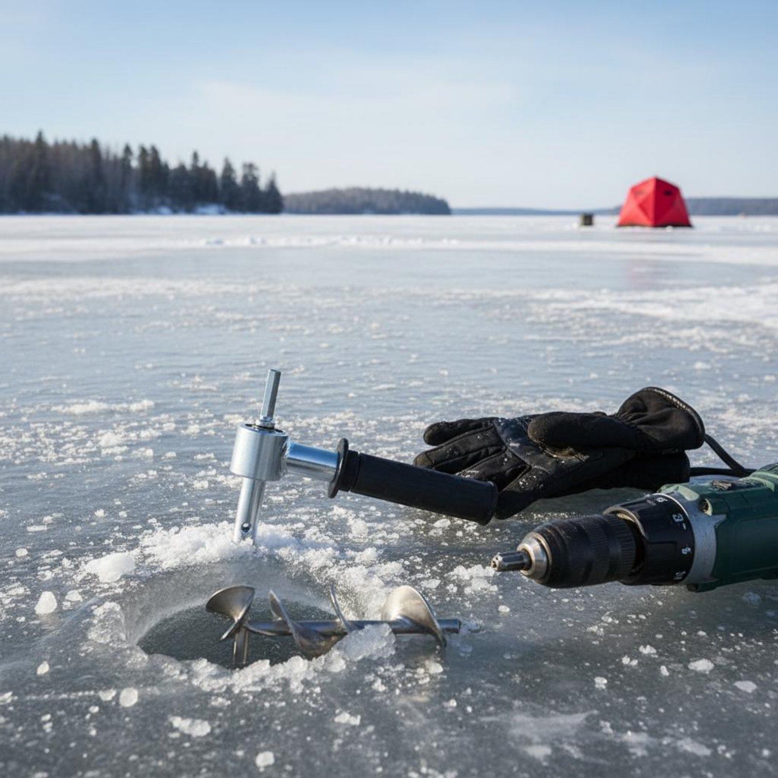 Ice Auger Drill Adapter Sturdy - Fishing Equipment 评论和价格