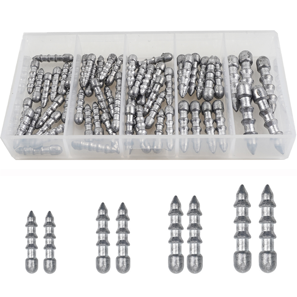 60PCS Nail weights Worm Fishin - Fishing Equipment Used 评论和价格