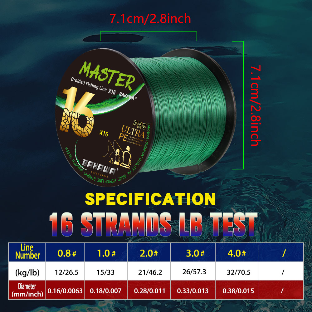 BAKAWA X16 Strands Fishing Lin - Fishing Equipment In Japanese 评论和价格