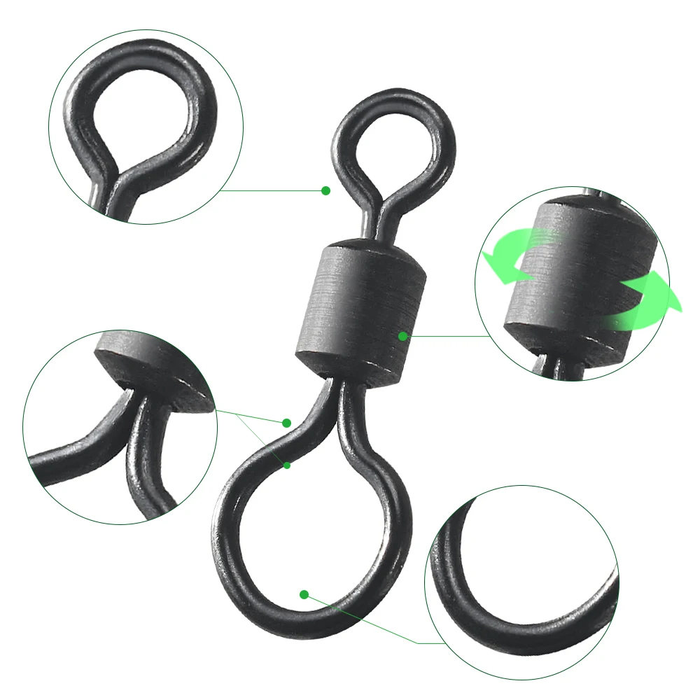 100pcs Carp Fishing Swivel Big - Fishing Equipment Used 评论和价格