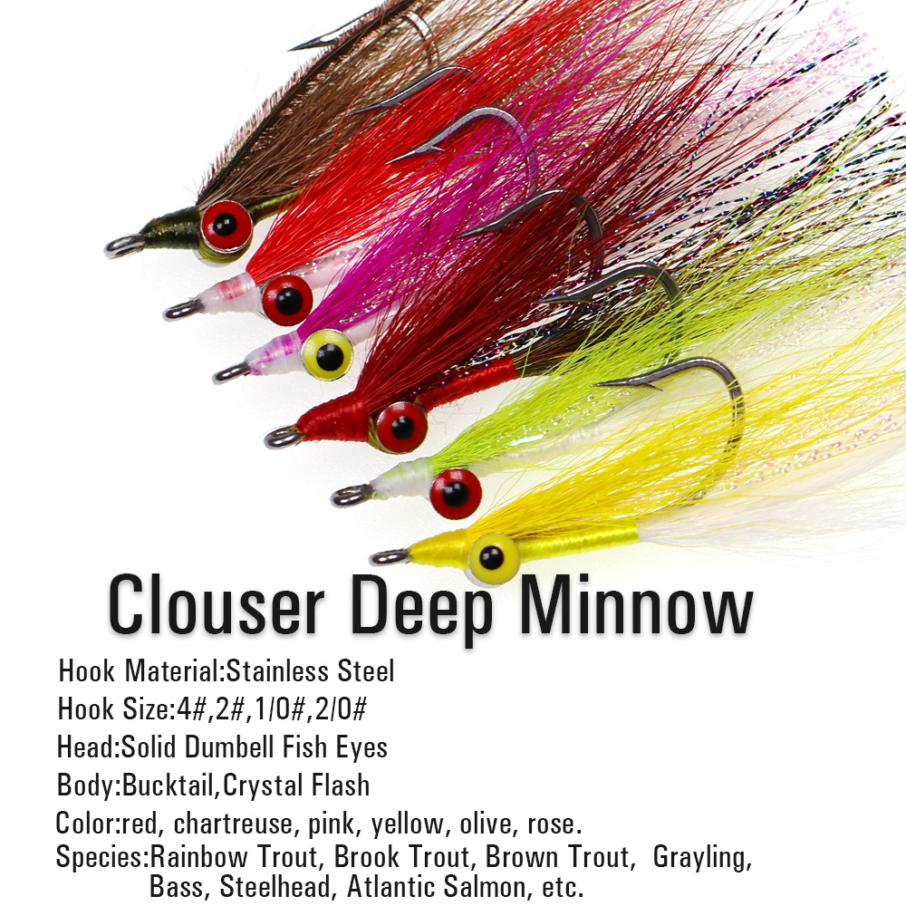 Wifreo 3pcs/6pcs Bucktail Clou - Fishing Equipment Kit 评论和价格