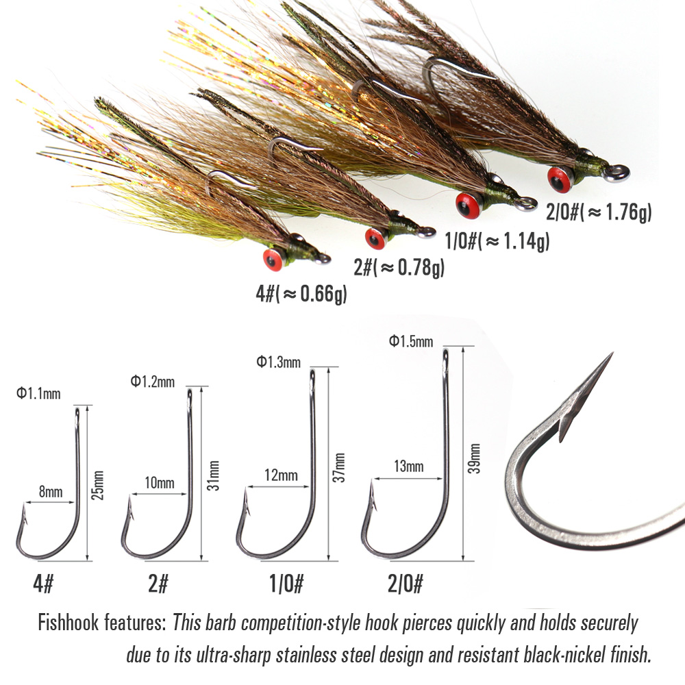 Wifreo 3pcs/6pcs Bucktail Clou - Fishing Equipment Kit 评论和价格