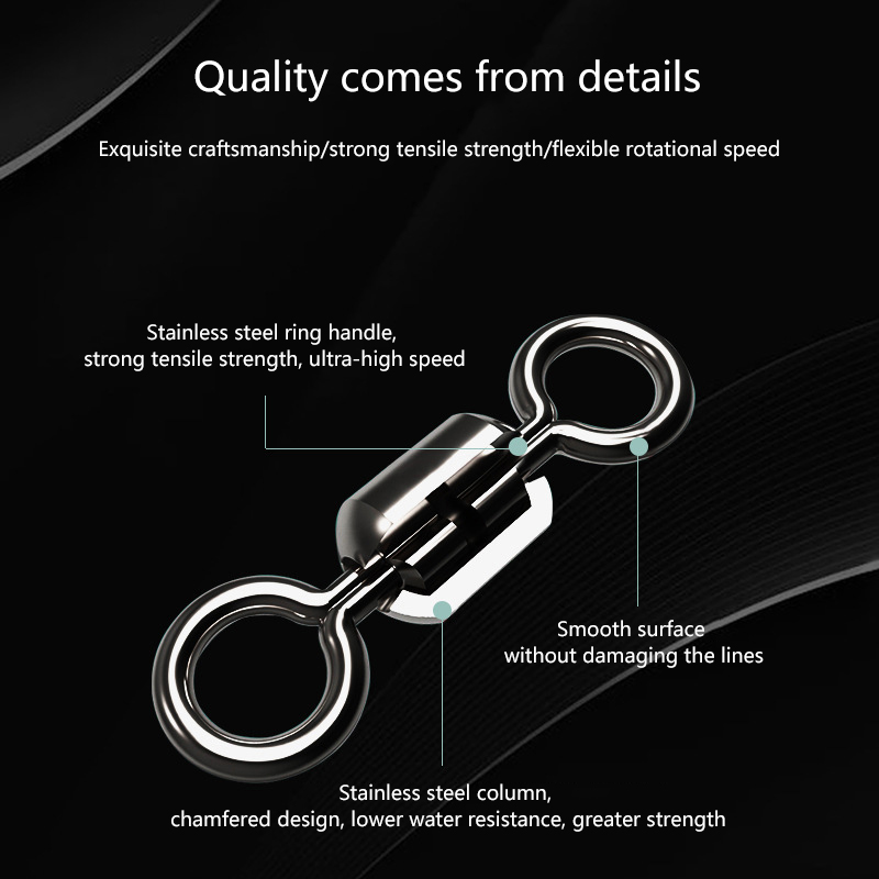 ★▲100Pcs Fishing Swivels Stain - Fishing Equipment Used 评论和价格