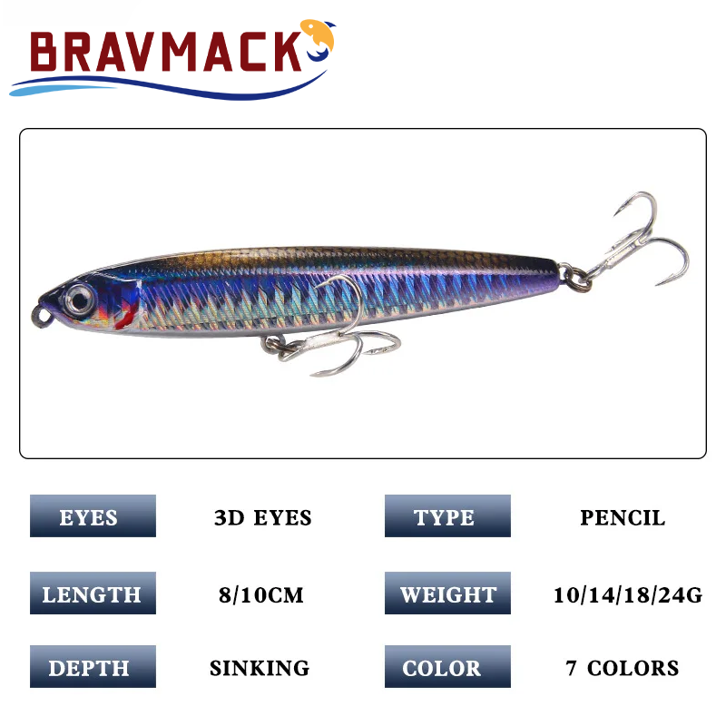 4pcs Professional Sinking Penc - Fishing Equipment Kit 评论和价格