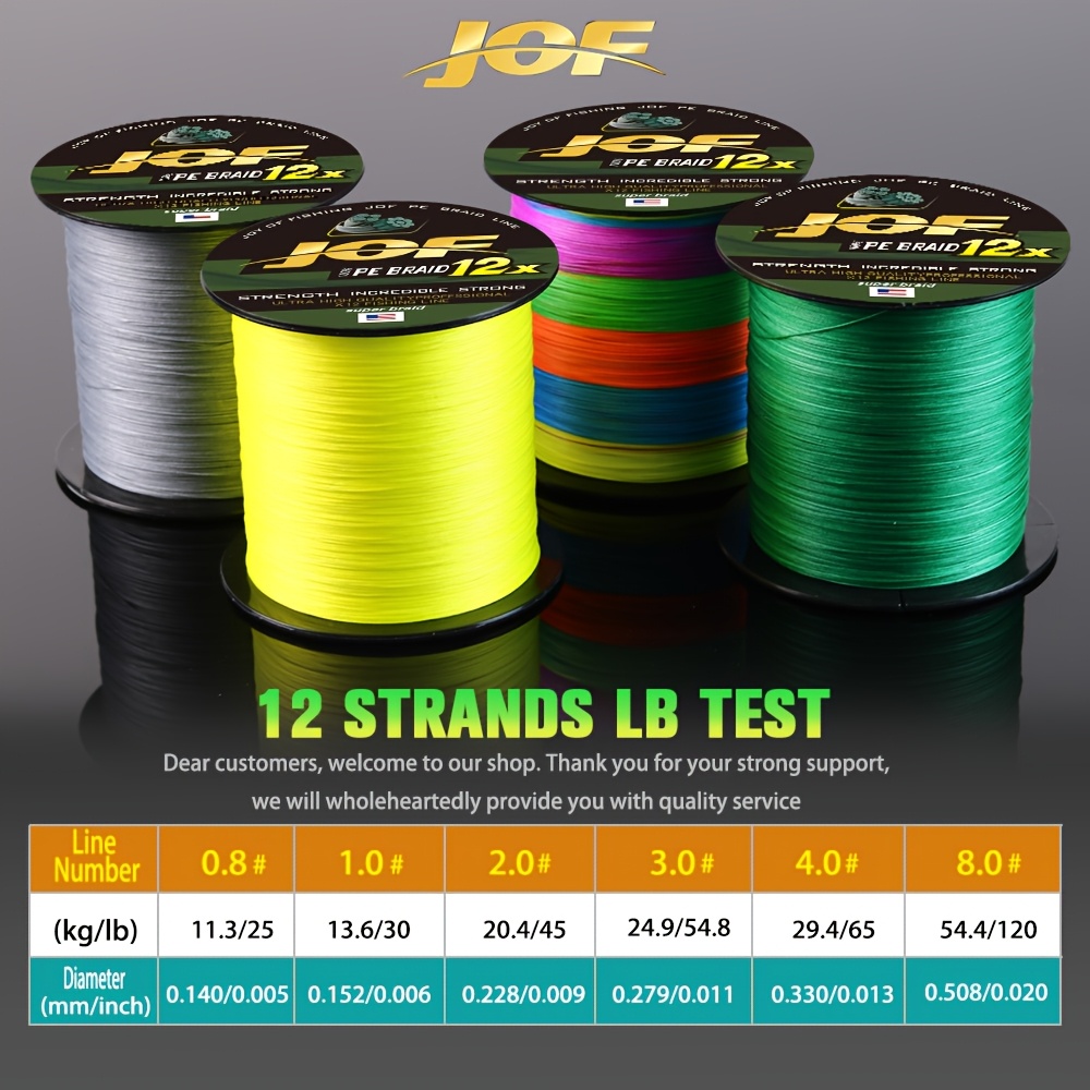 JOF 12 Strands Fishing Line 30 - Fishing Equipment In Japanese 评论和价格