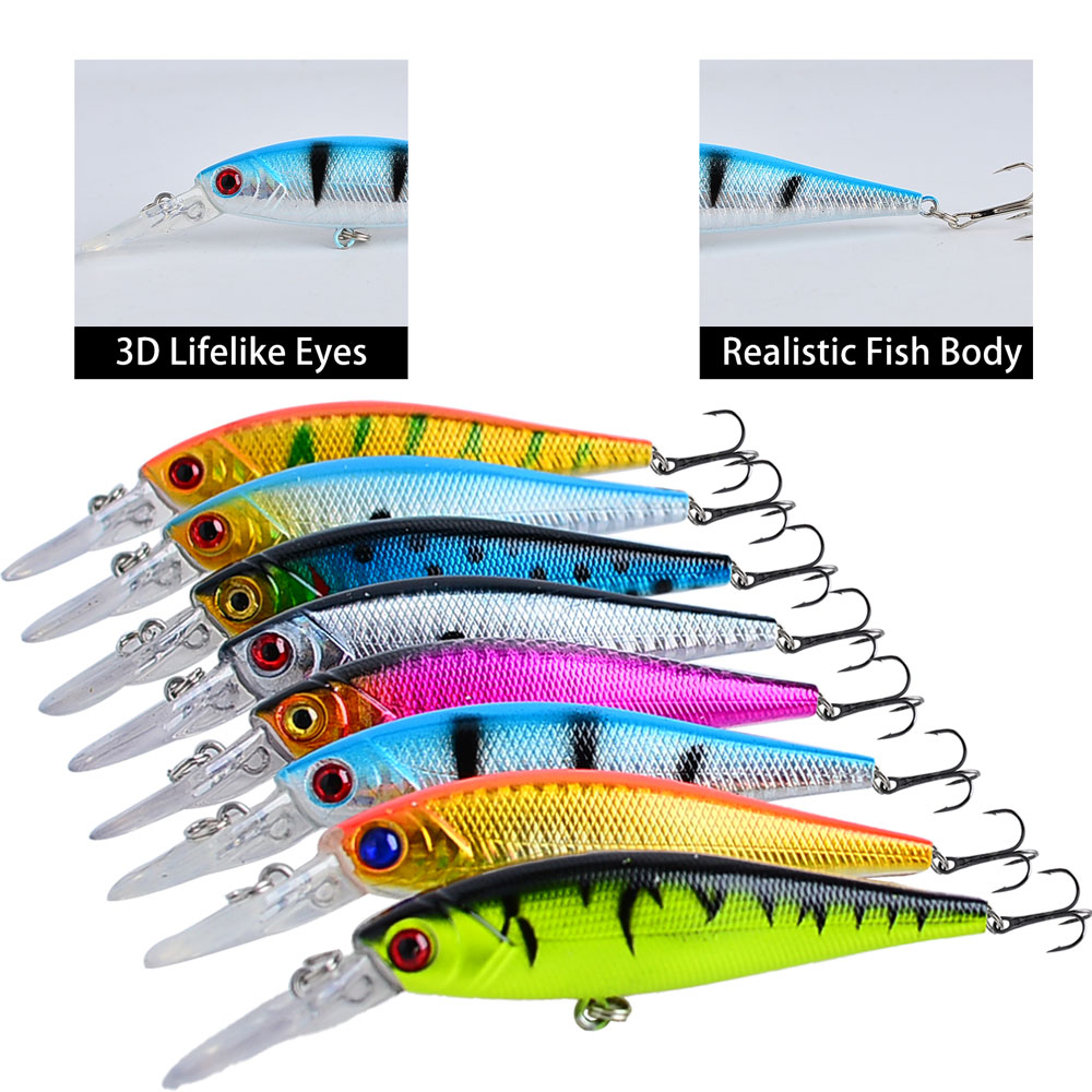 8Pcs Fishing Lure 10cm/9g Arti - Fishing Equipment Kit 评论和价格